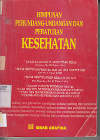 Image of Himpunan Perundang- undangan dan Peraturan Kesehatan