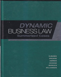 Image of DYNAMIC BUSINESS LAW : Summarized Cases